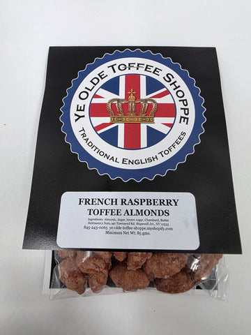 French Raspberry Toffee Almonds